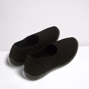 Black fabric loafer