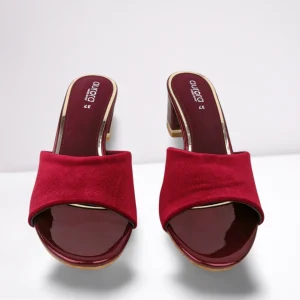 Maroon ladies heel