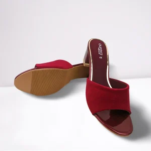 Maroon ladies heel