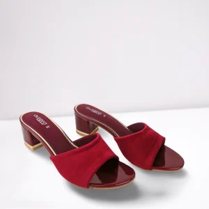 Maroon ladies heel