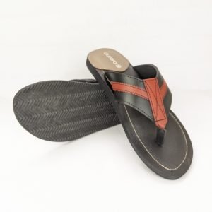 Red Black premium leather sandal