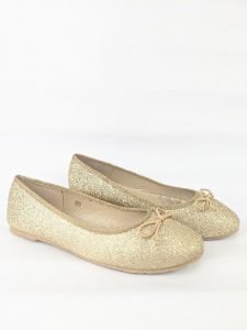 Golden Ballerina Flat Shoe