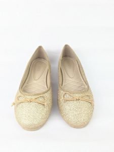 Golden Ballerina Flat Shoe