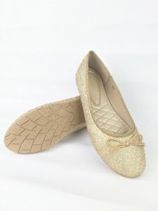 Golden Ballerina Flat Shoe