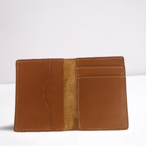 Brown premium leather card holder